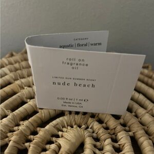 New Riddle Nude Beach Roll on Fragrance Oil 1ml.  Sample size